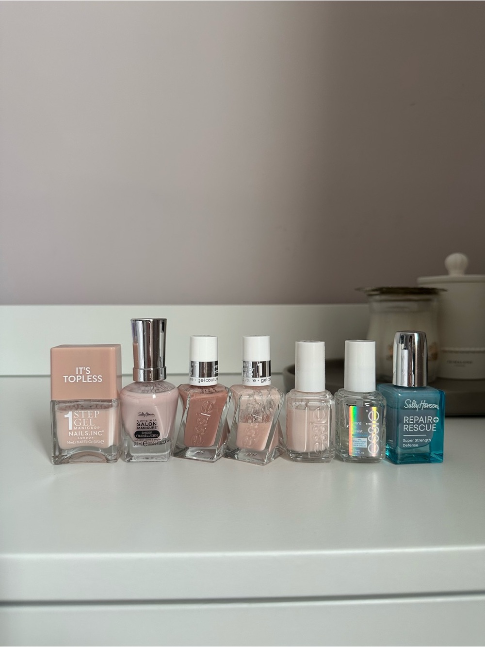 Neutral, Nude, Pink Nail Polish and Strengthener - Sally Hansen Essie Nails Inc.